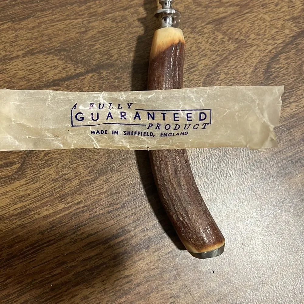 Vintage Sheffield Stag Horn Fork Set